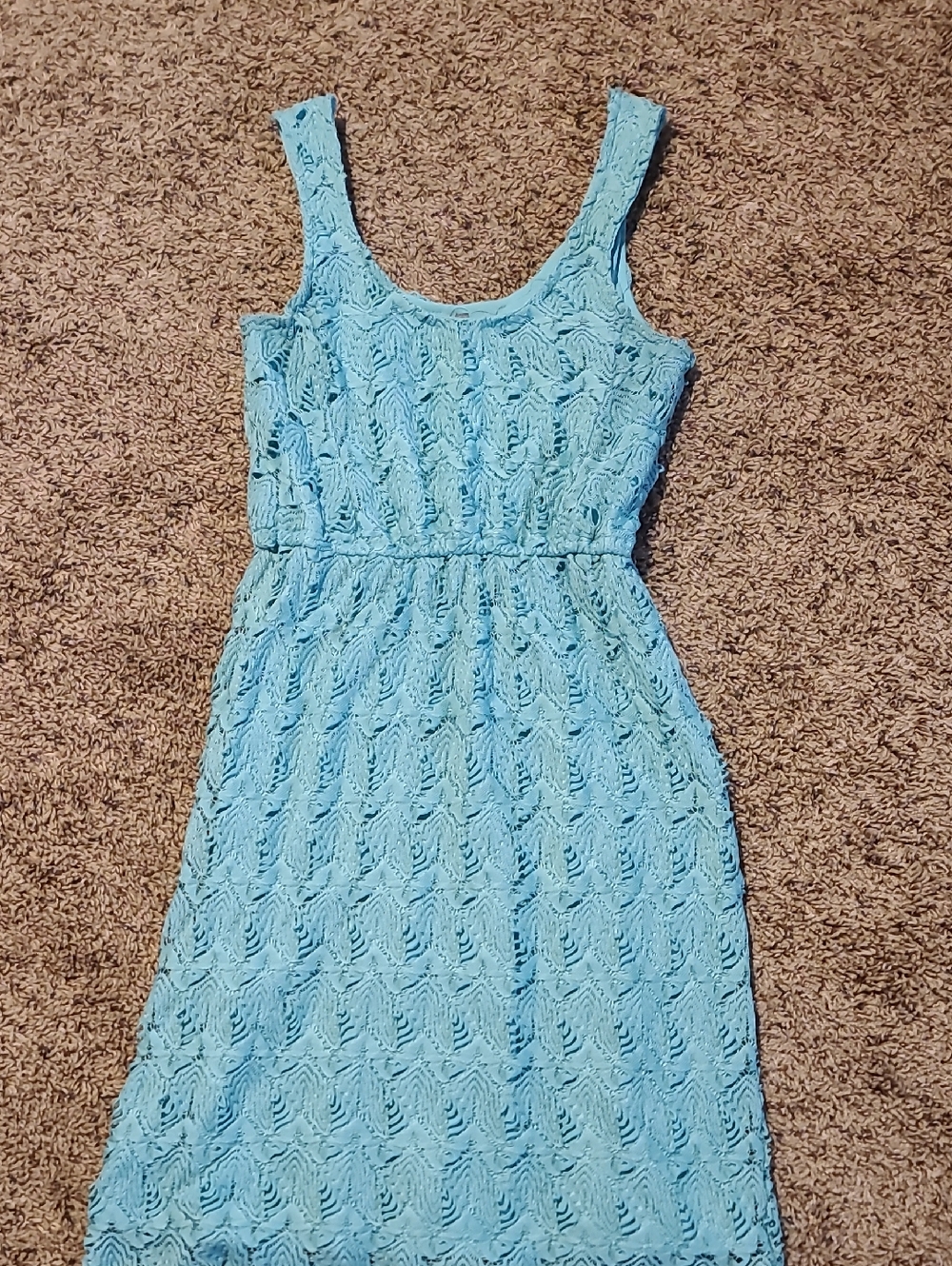 Vanity Mint Lace Sleeveless Dress